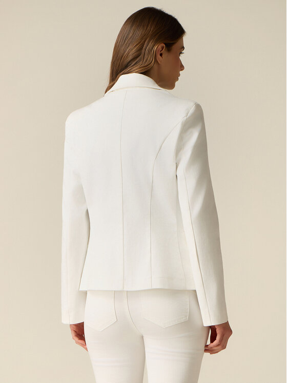 Oltre Oltre Giacca di transizione R408R102450N011 Bianco Slim Fit