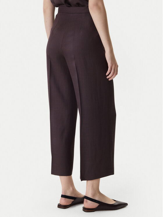 Marella Marella Medžiaginės kelnės Alcuno 2615131041 Ruda Straight Fit