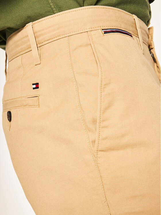 Tommy Hilfiger Tommy Hilfiger Szorty materiałowe Brooklyn Light Twill MW0MW13536 Beżowy Regular Fit
