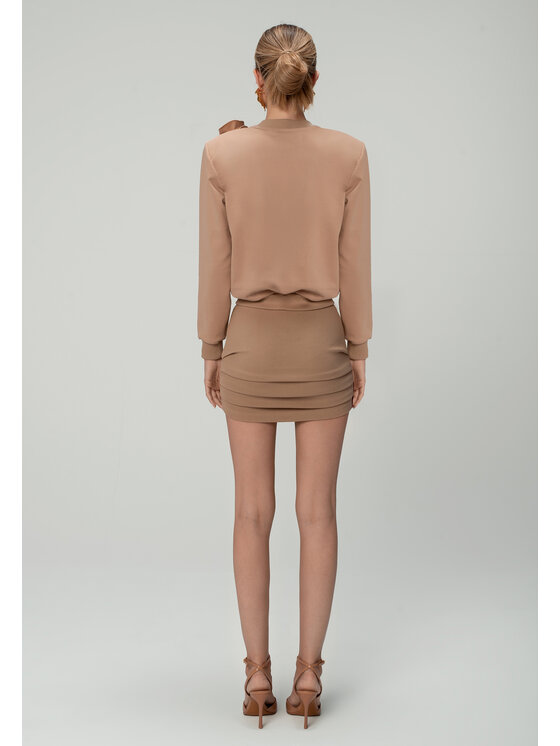 sax35th sax35th Bluza ROSEMARY Beżowy Regular Fit