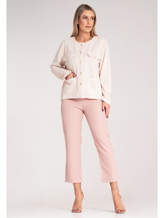 FIGL FIGL Marynarka M1150 Beżowy Regular Fit