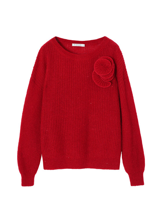 TATUUM TATUUM Sweter CLAIRE Czerwony Classic Fit