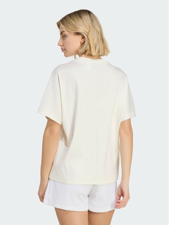 adidas adidas T-Shirt 167642 Kremowy Loose Fit