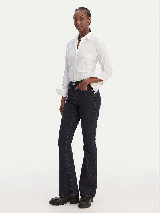 HUGO HUGO Jeansy Geflare_3 50553195 Granatowy Flare Fit