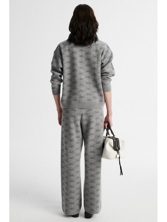 MARI PRETI MARI PRETI Sweter MONOGRAM M COZY Szary Loose Fit
