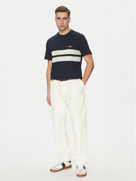 Lacoste Lacoste Marškinėliai TH9769 Tamsiai mėlyna Regular Fit