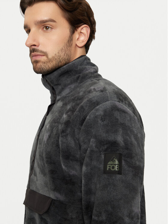 4F 4F Felpa di pile 4FWAW24TFLEM299 Grigio Loose Fit