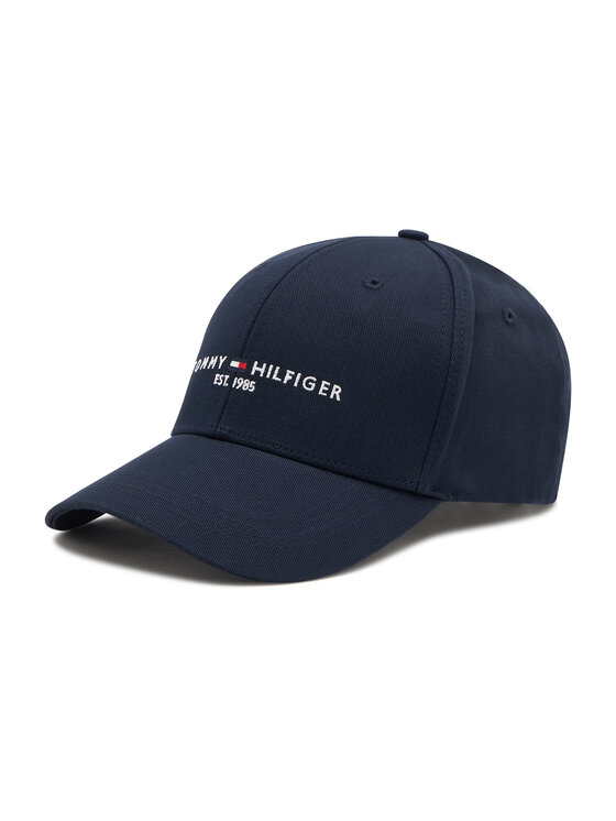 Tommy Hilfiger Cepure ar nagu Th Established Cap AM0AM07352 Tumši zils