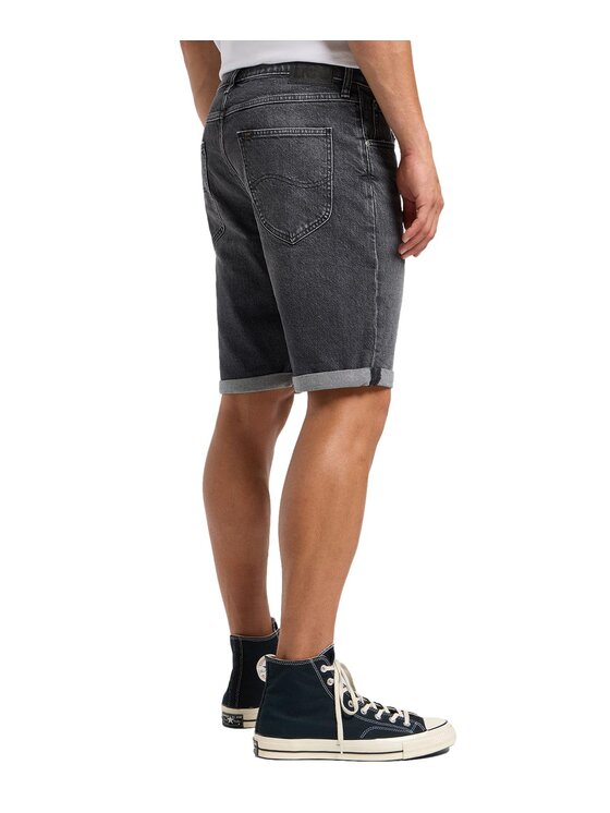 Lee Lee Szorty jeansowe 112363927 Szary Regular Fit