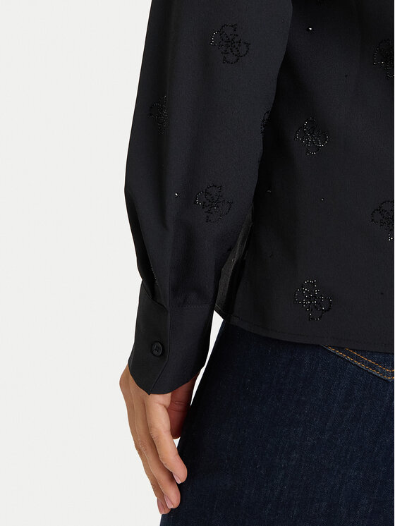 Guess Guess Marškiniai W5BH80 W2982 Juoda Regular Fit