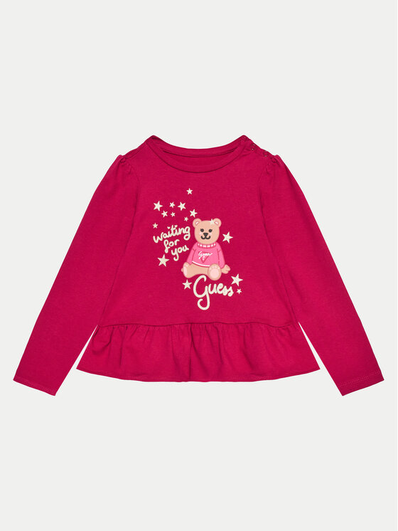 Guess Bluză K4BI17 J1314 Vișiniu Regular Fit