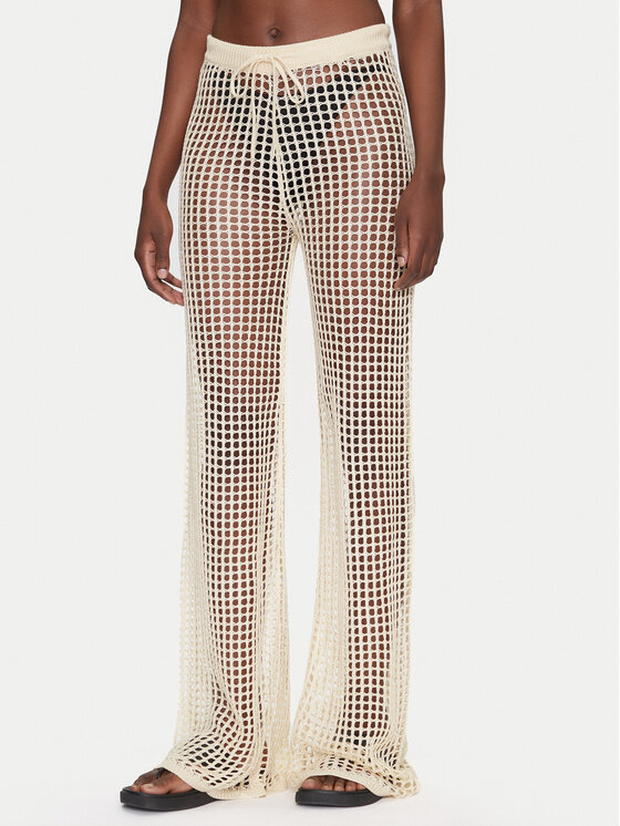 Guess Guess Palazzo kelnės E5GB02 Z3N30 Écru Palazzo Fit