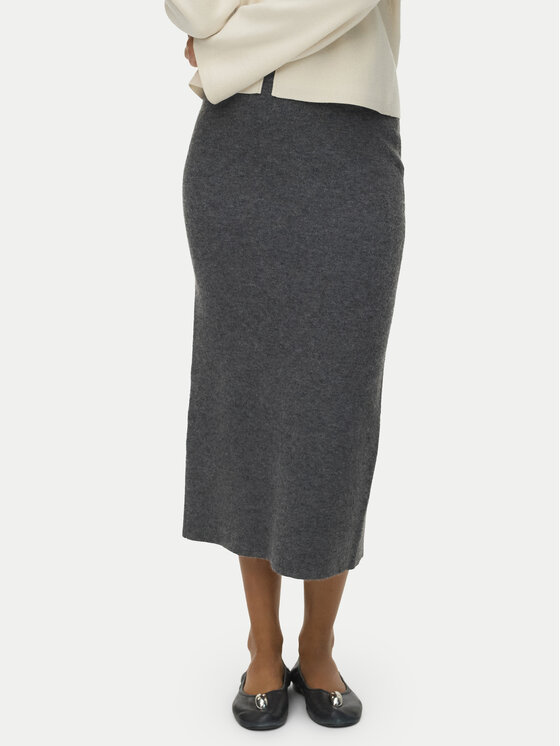 Vero Moda Vero Moda Pouzdrová sukně Brisa 10334684 Šedá Slim Fit