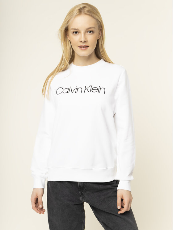 Calvin Klein Sweatshirt Organic Cotton Logo K20K201757 Blanc Regular Fit |  Modivo.fr