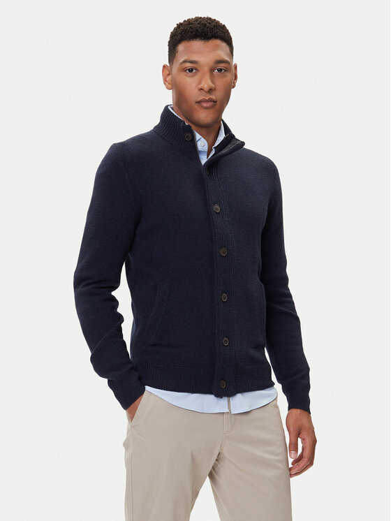 Barbour Barbour Cardigan Essential Elbow-Patch MKN0731CH51 Bleumarin Regular Fit