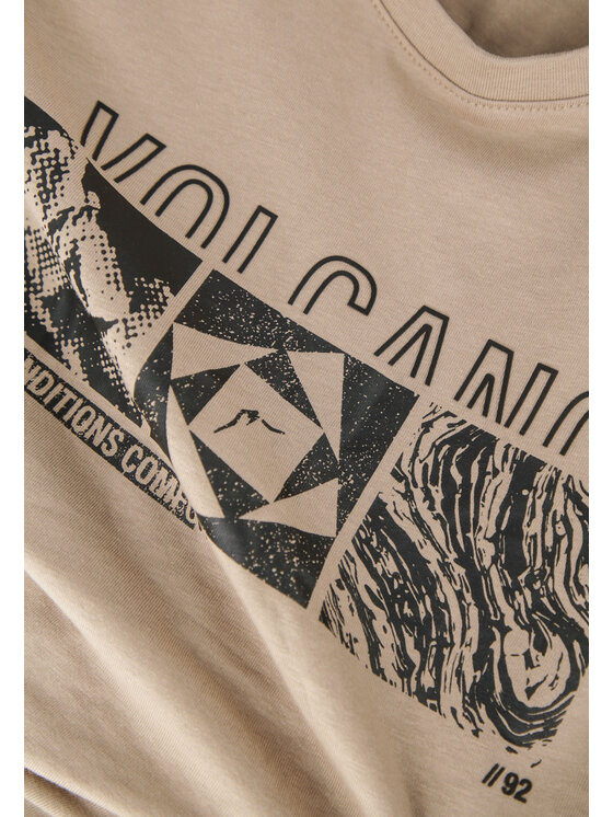 Volcano Volcano T-Shirt T-KELLY Beżowy Regular Fit