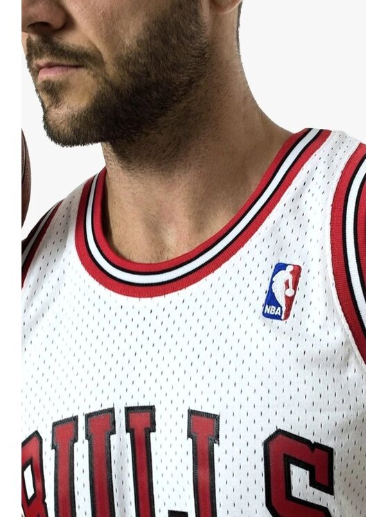 Mitchell & Ness Mitchell & Ness Smanicato NBA SWINGMAN JERSEY BULLS 97-98 DENNIS RODMAN Bianco Regular Fit