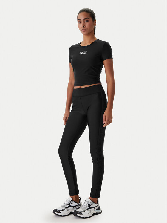 Versace Jeans Couture Versace Jeans Couture Marškinėliai 80HAH6A2 J0128 Juoda Slim Fit