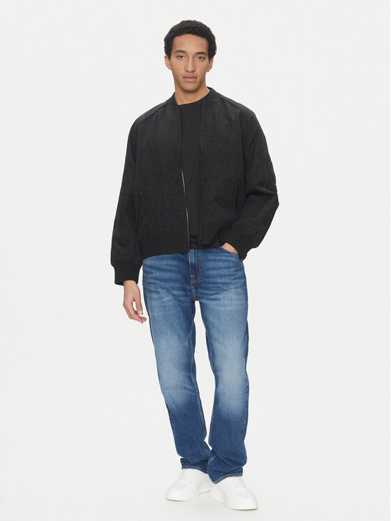 Calvin Klein Jeans Calvin Klein Jeans Μπόμπερ μπουφάν J30J322938 Μαύρο Relaxed Fit