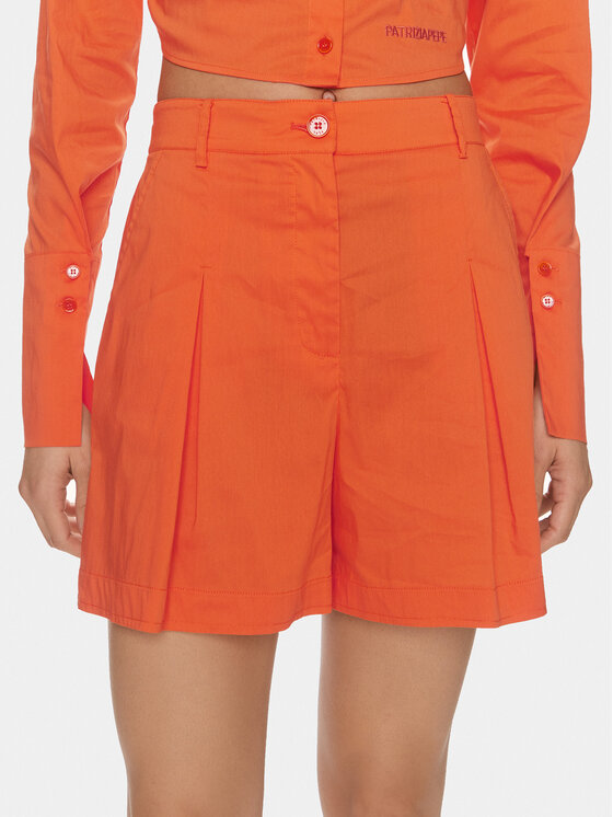 Patrizia Pepe Patrizia Pepe Pantaloncini di tessuto 2P1617/A23-R825 Arancione Regular Fit