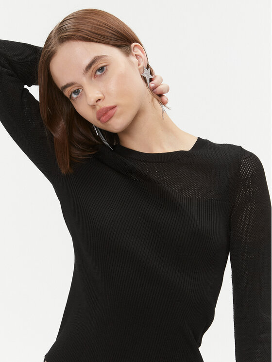 DKNY DKNY Sweter P3GSBK42 Czarny Regular Fit