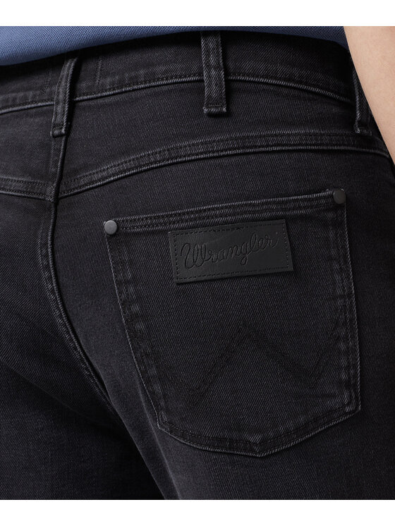 Wrangler Wrangler Jeansy Larston Film Noir Czarny Straight Fit