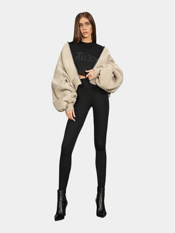 MADE BY SOCIETY MADE BY SOCIETY Spodnie materiałowe Absolute Black Pants - P27512 Czarny Basic Fit