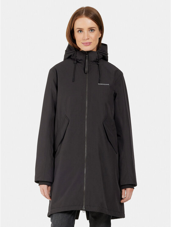 Didriksons Didriksons Parka Fia 505372 Fekete Relaxed Fit