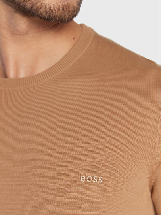 BOSS BOSS Pulover Botto-L 50476364 Rjava Regular Fit
