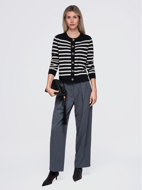 Ombre Ombre Kardigan OW-SW-E0026 Černá Regular Fit