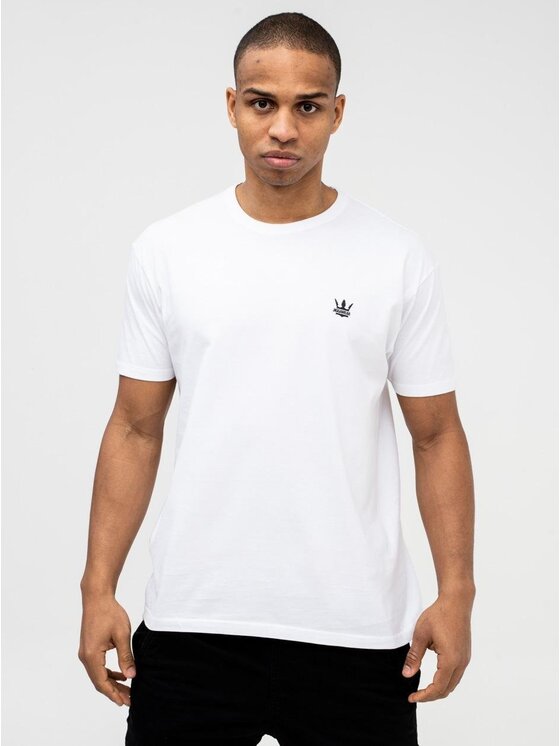 Jigga Wear Jigga Wear T-Shirt Koszulka Z Krótkim Rękawem Jigga Wear Mini Crown Biała M Biały Regular Fit