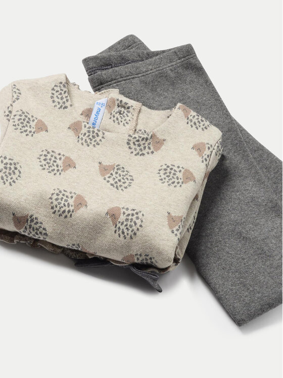 Mayoral Mayoral Komplet bluzka i legginsy 2713 Szary Regular Fit