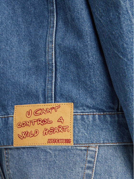 Just Cavalli Just Cavalli Jeansová bunda 78PAS4O3 Modrá Regular Fit