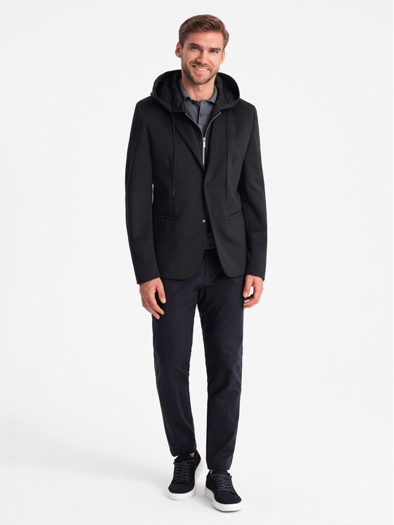 Ombre Ombre Sako OM-BLZB-0126 Černá Regular Fit