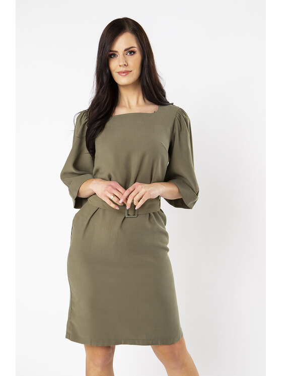 QUIOSQUE QUIOSQUE Každodenné šaty KHALO DRESS Zelená Regular Fit
