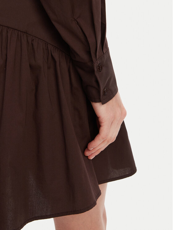 STAUD STAUD Rochie tip cămașă Rocco R25S2112PO Maro Regular Fit