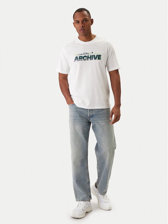 Jack & Jones Jack & Jones Tričko Brat Tee 12288103 Biela Regular Fit