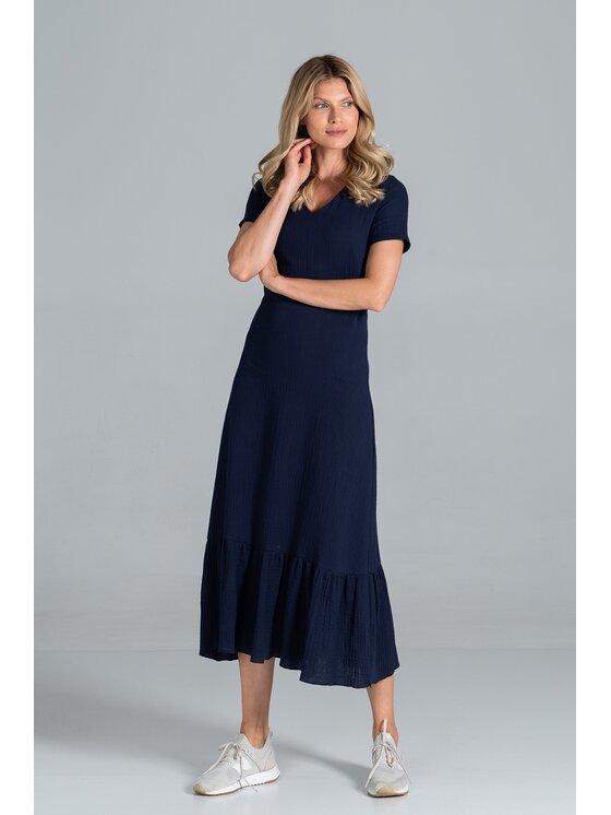 FIGL FIGL Šaty M827 Tmavomodrá Regular Fit