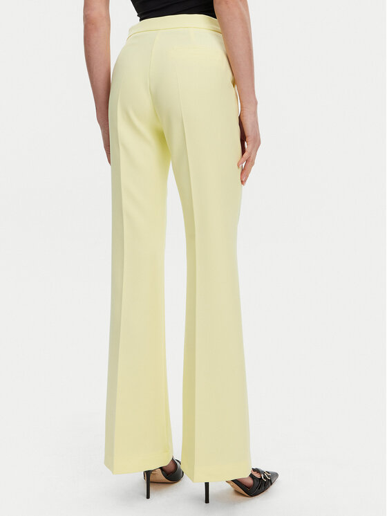 Maryley Maryley Kalhoty z materiálu 25EB587/43LL Žlutá Regular Fit