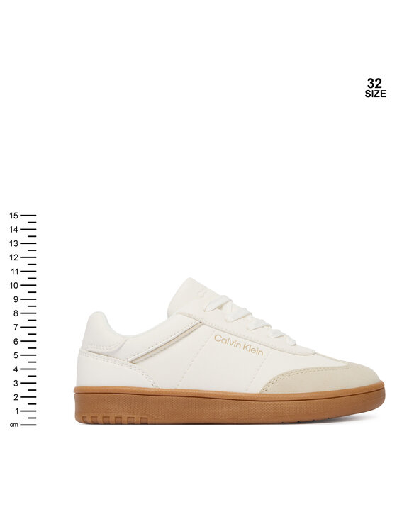 Calvin Klein Calvin Klein Sneakersy Low Cut Lace-Up Sneaker V3X9-83159-1269 S Bílá