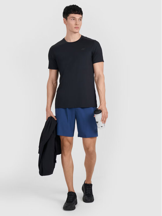 4F 4F Funkčné tričko 4FWMM00TFTSM1830-20S Čierna Regular Fit