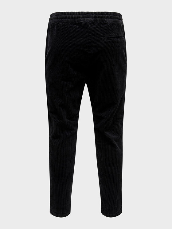 Only & Sons Only & Sons Pantaloni di tessuto Linus 22019912 Nero Tapered Fit