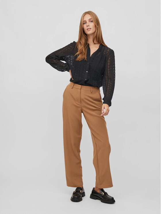 Vila Vila Camicia Chikka 14082977 Nero Regular Fit