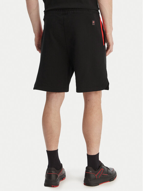 HUGO HUGO Bavlnené šortky Despen_RB 50559712 Čierna Relaxed Fit
