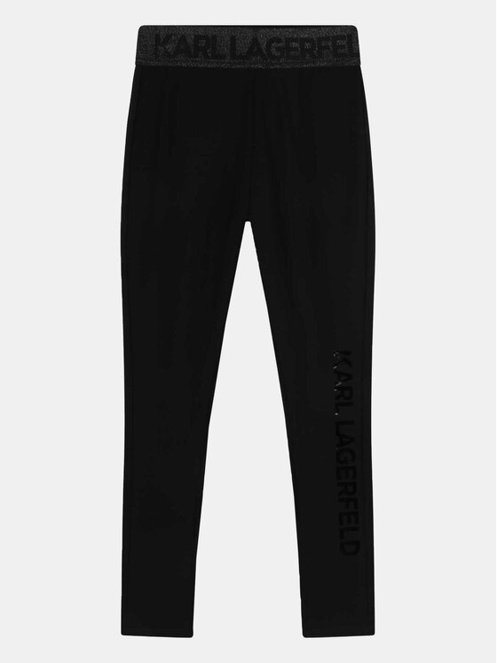 Karl Lagerfeld Kids Karl Lagerfeld Kids Legginsy Z14213 S Czarny Slim Fit