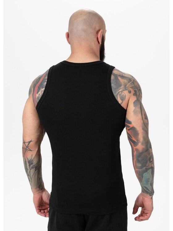 PITBULL PITBULL Tank top Tank Czarny Regular Fit