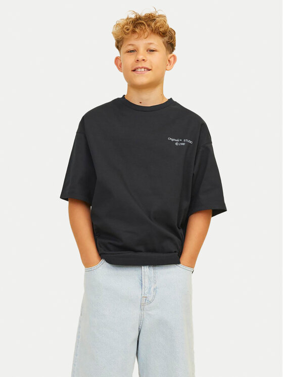 Jack&Jones Junior Jack&Jones Junior Marškinėliai Noho Back Graphic 12263186 Juoda Relaxed Fit