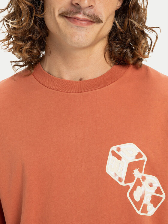 DC Shoes DC Shoes Marškinėliai High Rollin EDYZT04367 Oranžinė Regular Fit