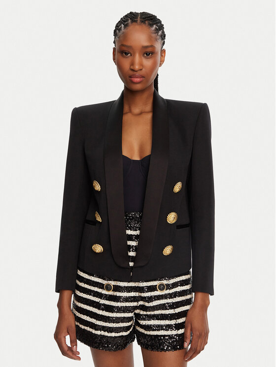 Balmain Balmain Zakó DF1SI530ME54 Fekete Regular Fit