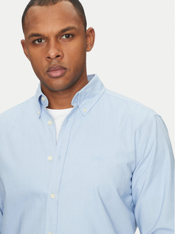 BOSS BOSS Camicia Rickert 50519707 Celeste Regular Fit